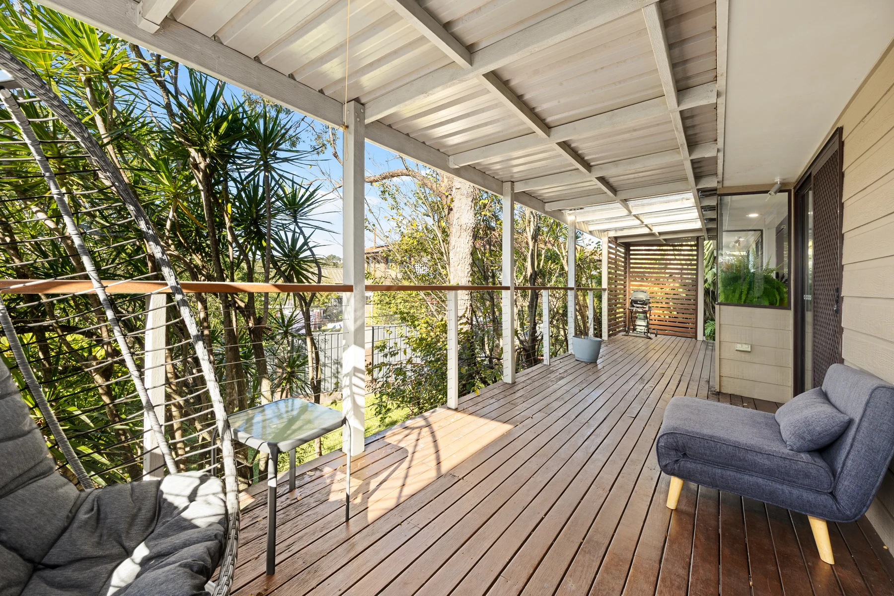Covered timber deck at 1 Harans Street, Jamboree Heights